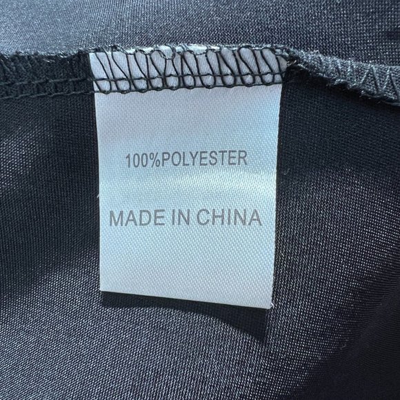 Seek The Label Crop Top XS Black Off Shoulder Flowy Sleeve Back Slit Whimsigoth - Picture 8 of 10